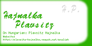 hajnalka plavsitz business card